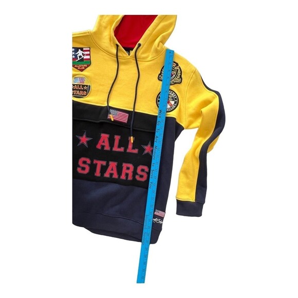New Krisp NYC Hoodie Size M Jacket USA All Stars Club Men's  Yellow/Blue/Red - Picture 6 of 9